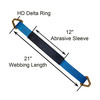Tie 4 Safe 2" x 21" Axle Straps w/ Sleeve & D Rings
 WLL: 3, 333 lbs.
 , PK12 RT41A-21M18-BU-C-12